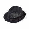 Trilby Raffia Crochet schwarz - fiebig - hutwelt