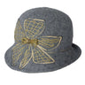 Strickhut Glocke mit Stickerei - hutwelt - hutwelt