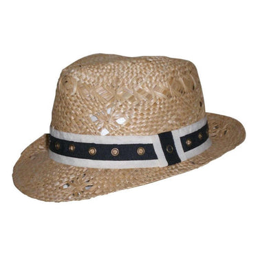 Strohhut Trilby Nieten - hutwelt - hutwelt