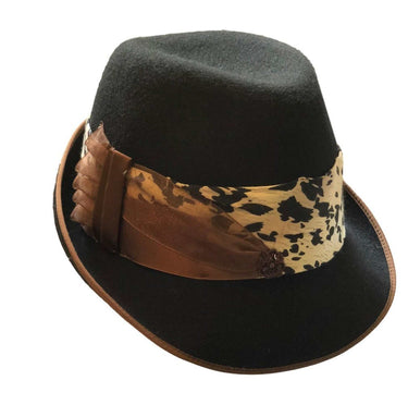 Trachtenhut Trilby schwarz beige - faustmann GERMANY - hutwelt