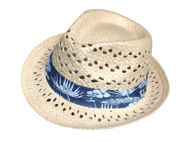 Trilby mit Hibiskus Print - hutwelt - hutwelt