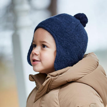 Maximo GOTS Inka Mütze Wollfleece marine