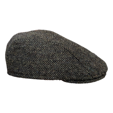 Flatcap Fischgrät loden
