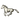 Gaudiknopf Pin Pferd altsilber