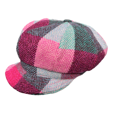 Bullani flat cap check Harris Tweed