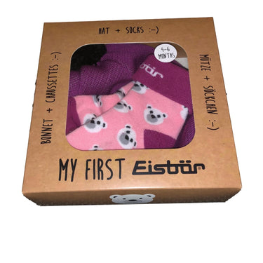 Eisbär Babyset "My First Eisbär Set" Mütze Socken - Eisbär - hutwelt
