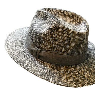 Fedora Strohhut Paper schwarz/weiss - faustmann GERMANY - hutwelt
