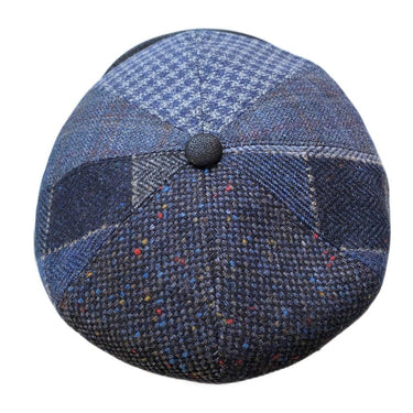 Flatcap Karo Patchwork blue - faustmann GERMANY - hutwelt