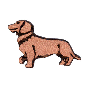 Gaudiknopf Dackel Holz Pin