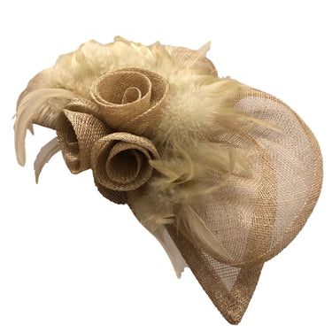 Sinamay Fascinator mit Federn - hutwelt - hutwelt