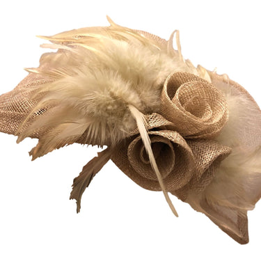 Sinamay Fascinator mit Federn - hutwelt - hutwelt