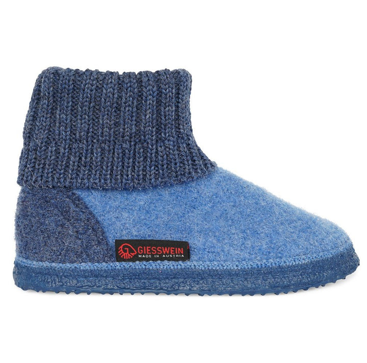 Giesswein Hüttenschuhe Kramsach Kids blau-Giesswein-hutwelt