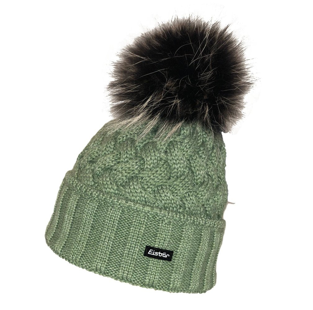 Eisbär Alice Fur Pompon Mütze-Eisbär-hutwelt