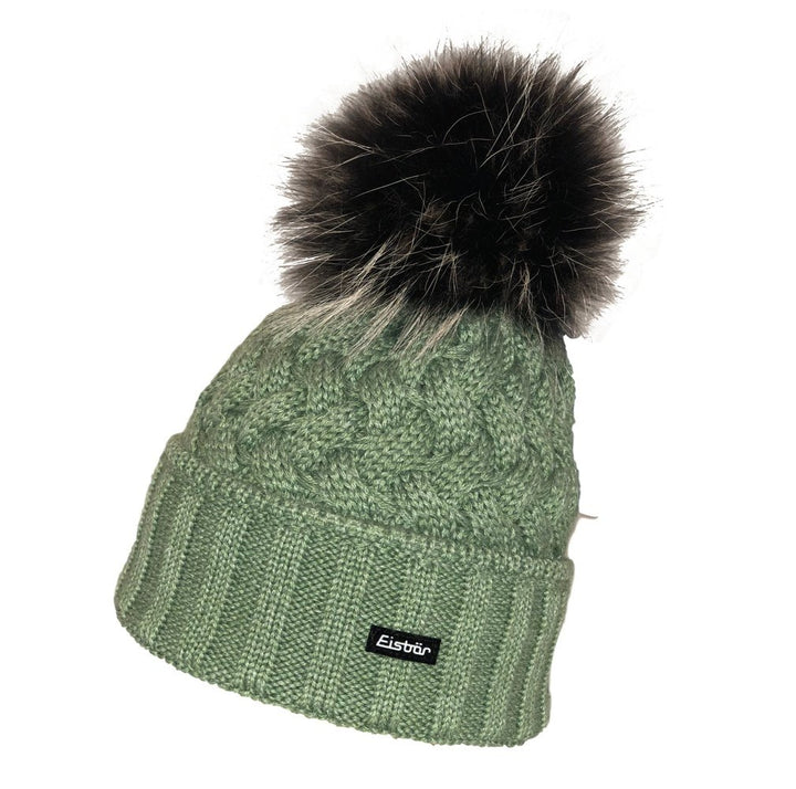 Eisbär Alice Fur Pompon Mütze-Eisbär-hutwelt
