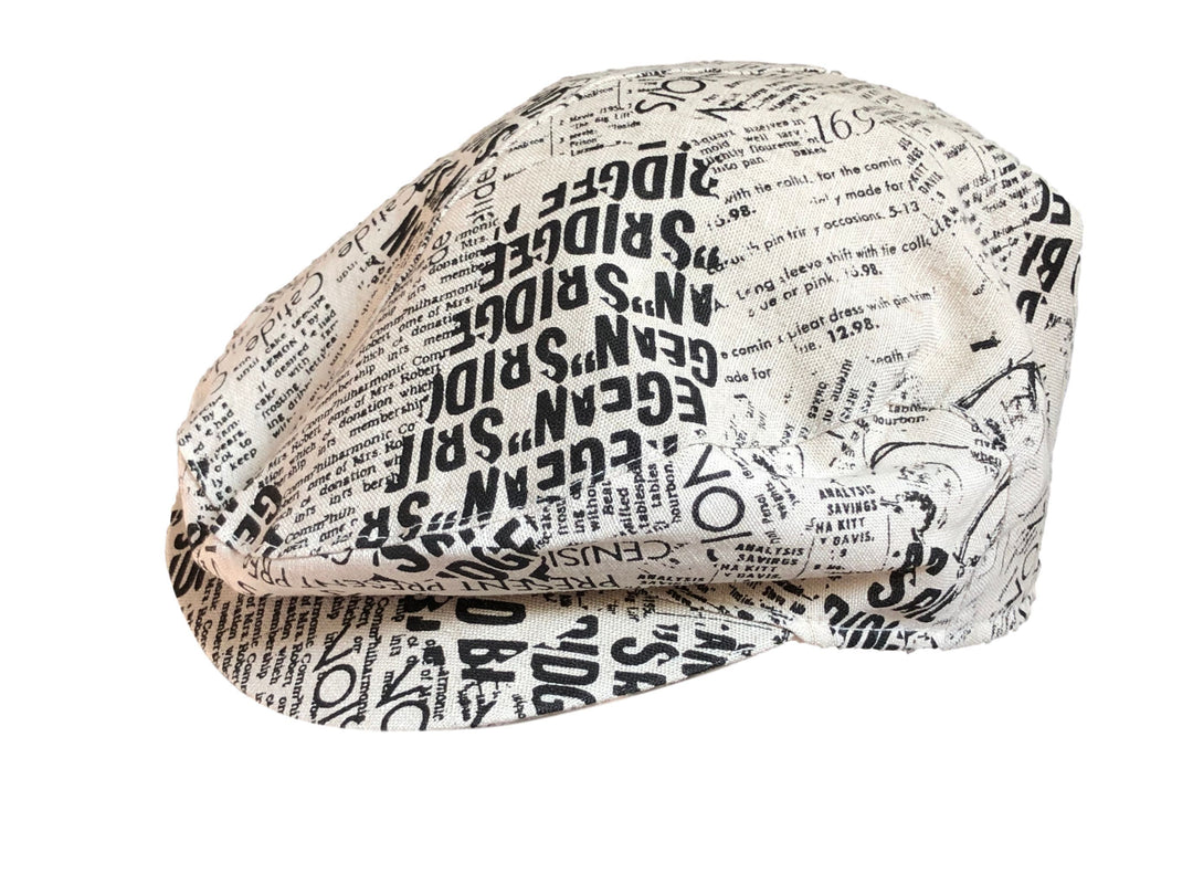 Leinencap Flatcap Zeitung-Hutwelt-hutwelt