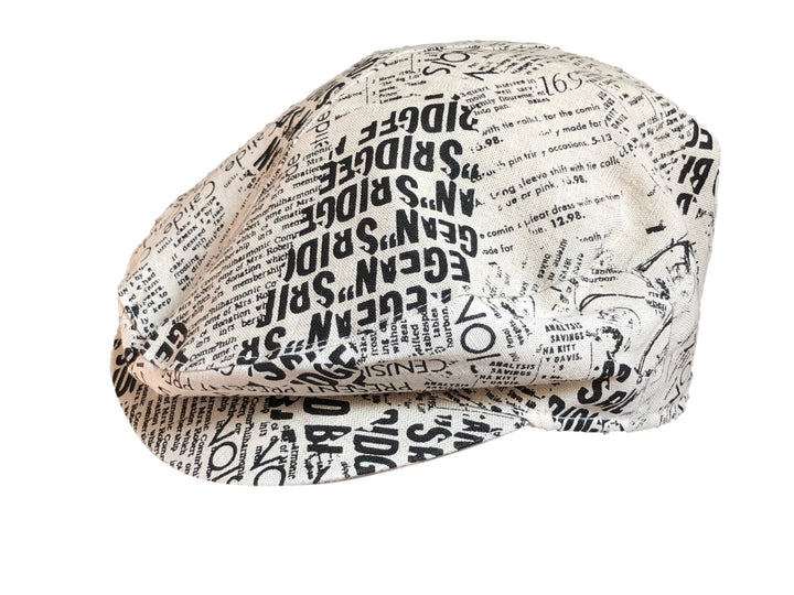 Leinencap Flatcap Zeitung-Hutwelt-hutwelt