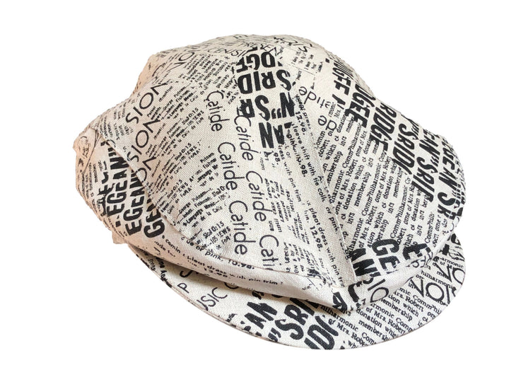 Leinencap Flatcap Zeitung-Hutwelt-hutwelt