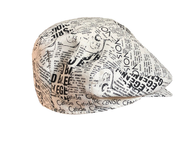 Leinencap Flatcap Zeitung-Hutwelt-hutwelt
