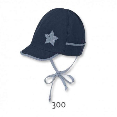 Sterntaler Schirmmütze Bindemütze blau - Sterntaler® - hutwelt