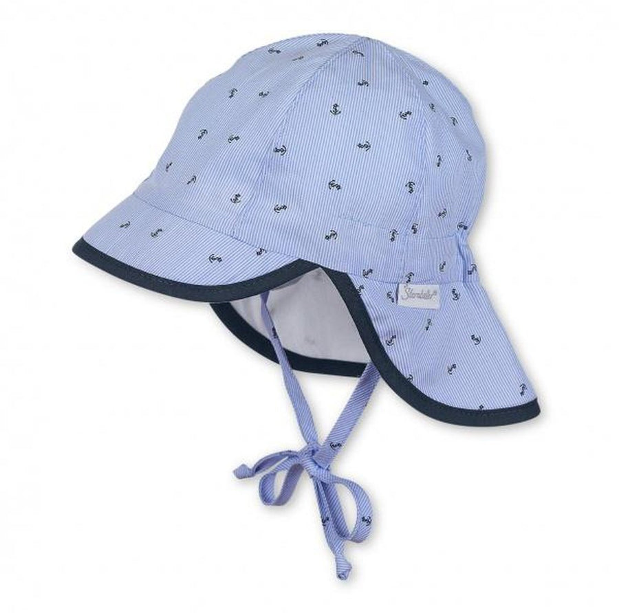 Sterntaler Schirmmütze mit Nackenschutz blau-hutwelt