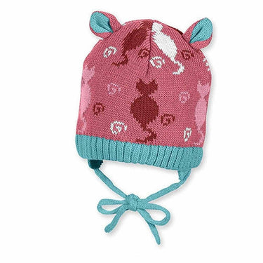 Sterntaler Strickmütze mit Ohren und Bindebändern rosenholz - Sterntaler® - hutwelt