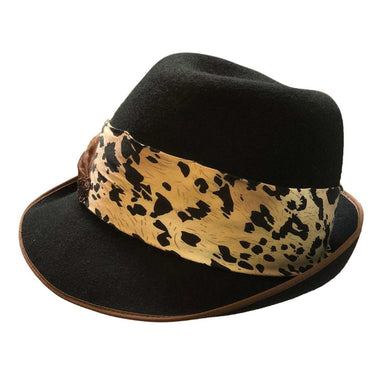 Trachtenhut Trilby schwarz beige - faustmann GERMANY - hutwelt