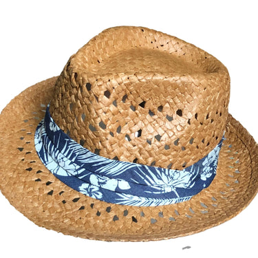 Trilby mit Hibiskus Print - hutwelt - hutwelt