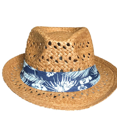Trilby mit Hibiskus Print - hutwelt - hutwelt