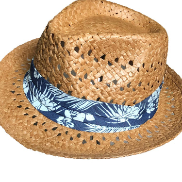 Trilby mit Hibiskus Print - hutwelt - hutwelt