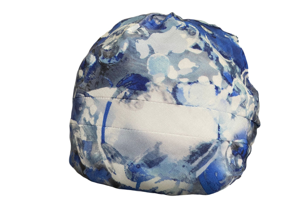 Viskose Turban blau/weiss-hutwelt