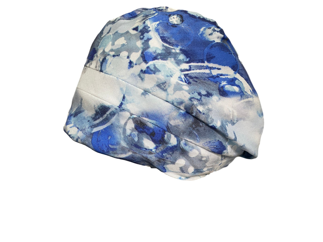 Viskose Turban blau/weiss-hutwelt